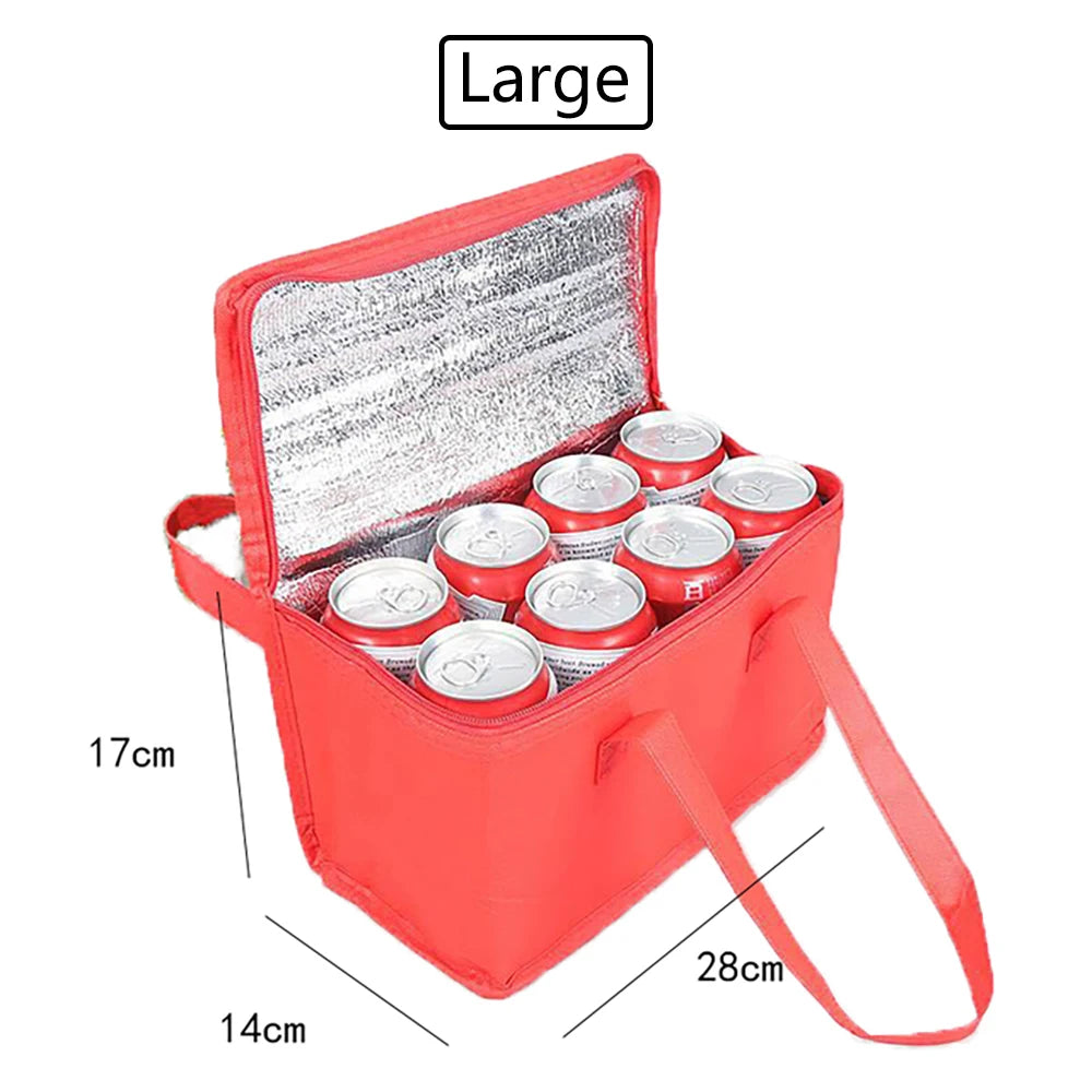 Portable Lunch Cooler Bag Folding Insulation Picnic Ice Pack Food Thermal Bag Drink Carrier Insulated Bags Beer Delivery Bag - Smarsty