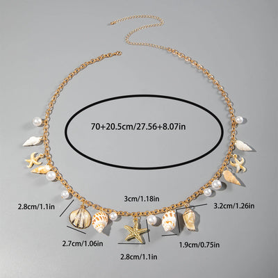 Bohemian Sea Star Shell Waist Chain for Beach Style - Smarsty