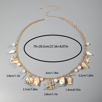 Bohemian Sea Star Shell Waist Chain for Beach Style - Smarsty