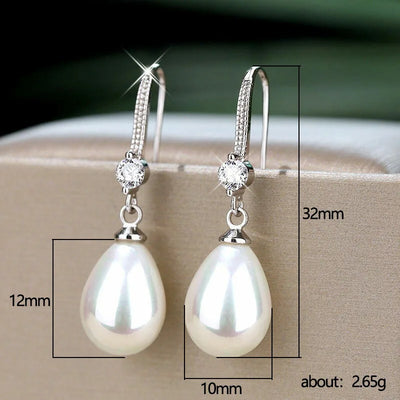 Two Piece Pearl Tassel Earrings For Women Elegant Gift - Smarsty