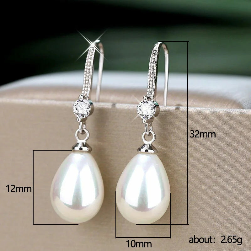 Two Piece Pearl Tassel Earrings For Women Elegant Gift - Smarsty