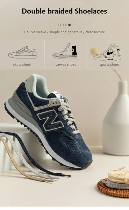 New Flat Classic Shoelaces for Sneakers Casual Shoe laces White Black Sports Shoelace Shoes Balanc String Shoe Accessories - Smarsty