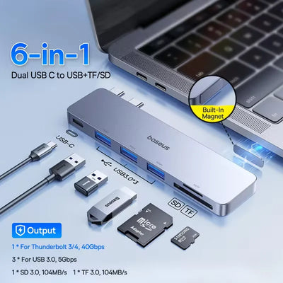 Versatile 4K USB-C Hub with HDMI and Thunderbolt Support - Smarsty