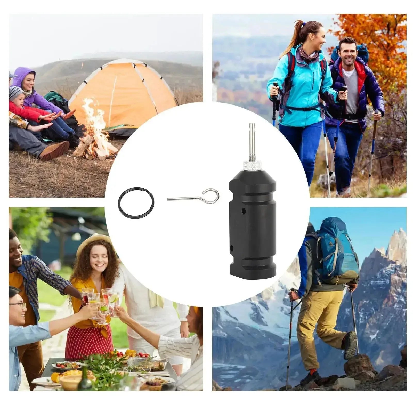 Reusable Perimeter Safety Alarm – 360 Degree Induction Trigger Warning System for Camping Security