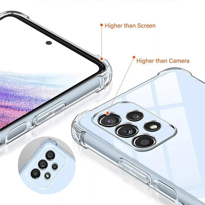 Smarsty Shockproof Clear Silicone Case For Galaxy A Series Phones -