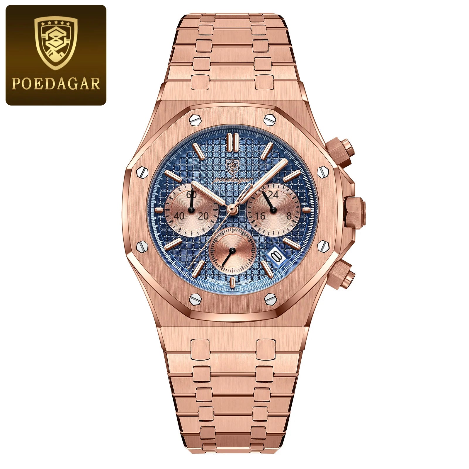 Luxury Men's Chronograph Watch with Waterproof Feature - Smarsty