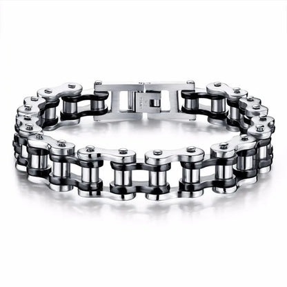 Stainless Steel Biker Chain Bracelet Durable Punk Jewelry - Smarsty