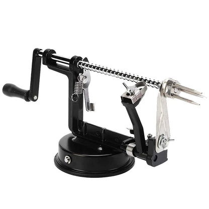 3 in 1 Hand-cranked Fruit Peeler Stainless Steel Potato Apple Peeling Machine with Suction Base for Household Kitchen Gadget