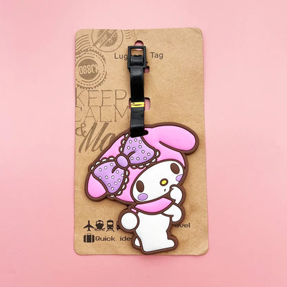 Hello Kitty Luggage Label Cute My Melody Luggage Tag Cartoon Suitcase ID Address Holder Baggage Boarding Portable - Smarsty