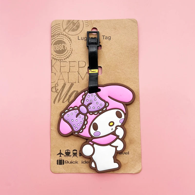 Hello Kitty Luggage Label Cute My Melody Luggage Tag Cartoon Suitcase ID Address Holder Baggage Boarding Portable - Smarsty