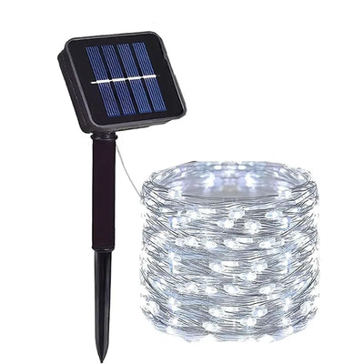 Fairy Lights Solar Garden Lights String Lights with 8 Modes Waterproof Wire Lights for Patio Yard Trees Christmas Party - Smarsty