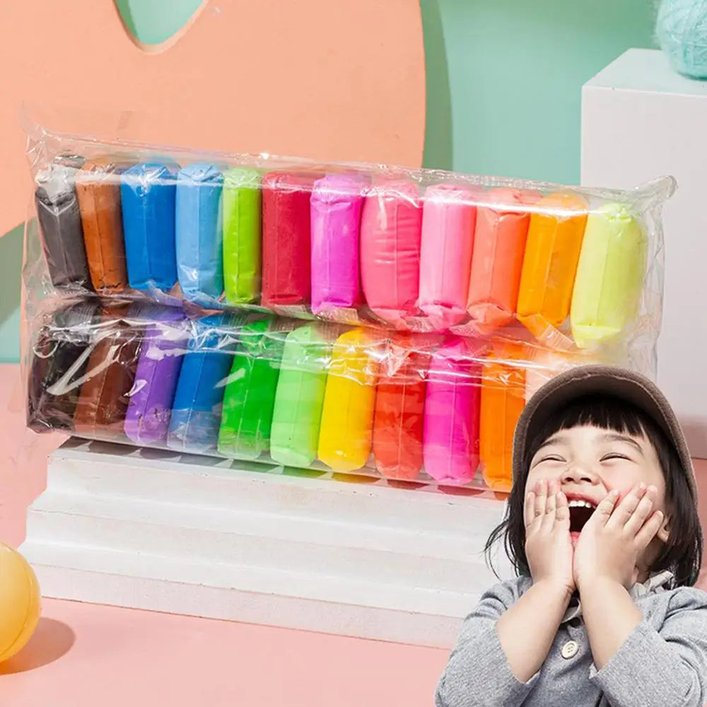 Colored Clay Child Modelling Craft Children Air Dry Clay With Hand Tools Stimulate Kids Early Learning Activities Interactive - Smarsty