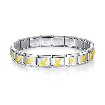 Womens Stainless Steel Charm Bracelet Elastic Fashion Bangle - Smarsty