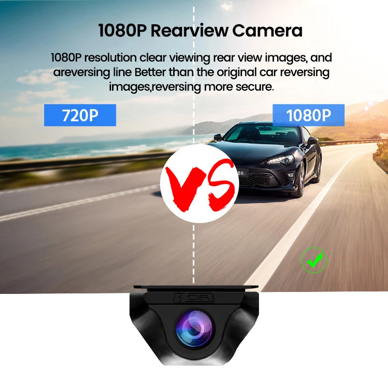 Dual 1080P Car DVR Touch Screen Rearview Night Vision - Smarsty