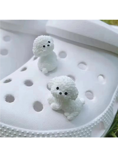 1/4Pcs/Set Luminescence 3D Cute Puppy Shoe Decoration Diy Shoes Charms Used For Clogs Sandals Perfect For Holiday Xmas Gifts - Smarsty