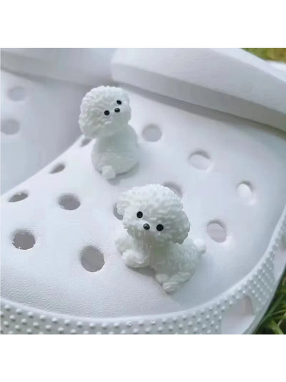 1/4Pcs/Set Luminescence 3D Cute Puppy Shoe Decoration Diy Shoes Charms Used For Clogs Sandals Perfect For Holiday Xmas Gifts