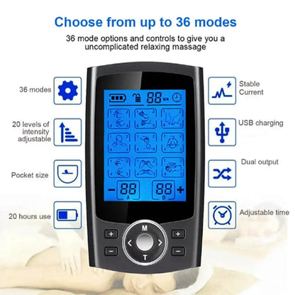 Tens Muscle Stimulator with 36 Modes for Pain Relief - Smarsty