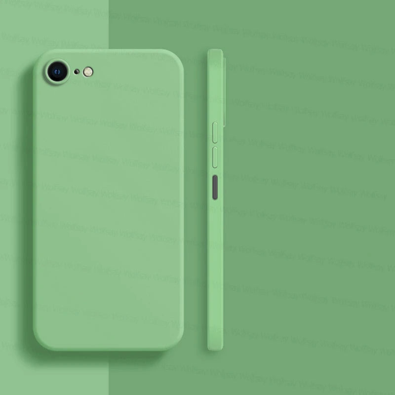 Smarsty Shockproof Soft TPU iPhone 8 Case Liquid Silicone Back -