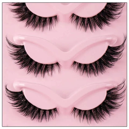 High Quality Cat False Eyelashes with Transparent Stems - Smarsty