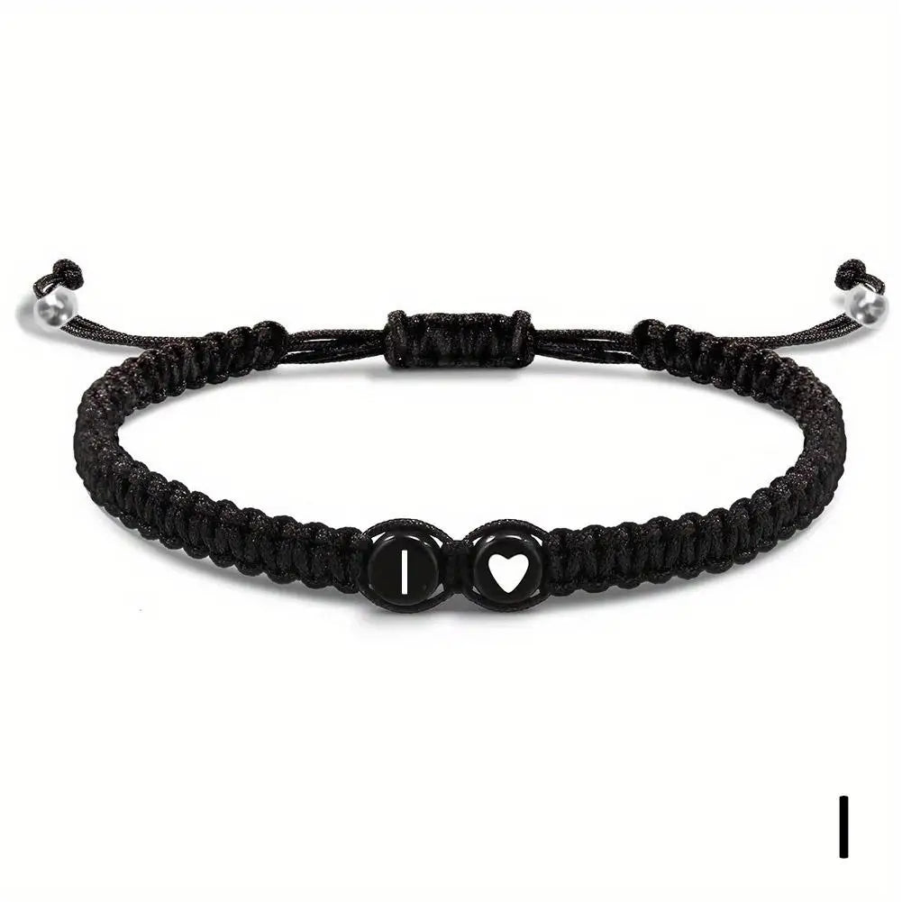 Handmade Adjustable Heart Bracelets A-Z Initials for Friendship - Smarsty