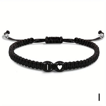 Handmade Adjustable Heart Bracelets A-Z Initials for Friendship - Smarsty