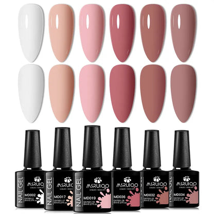6 Piece All Season Gel Nail Polish Set for Long Lasting Manicures - Smarsty