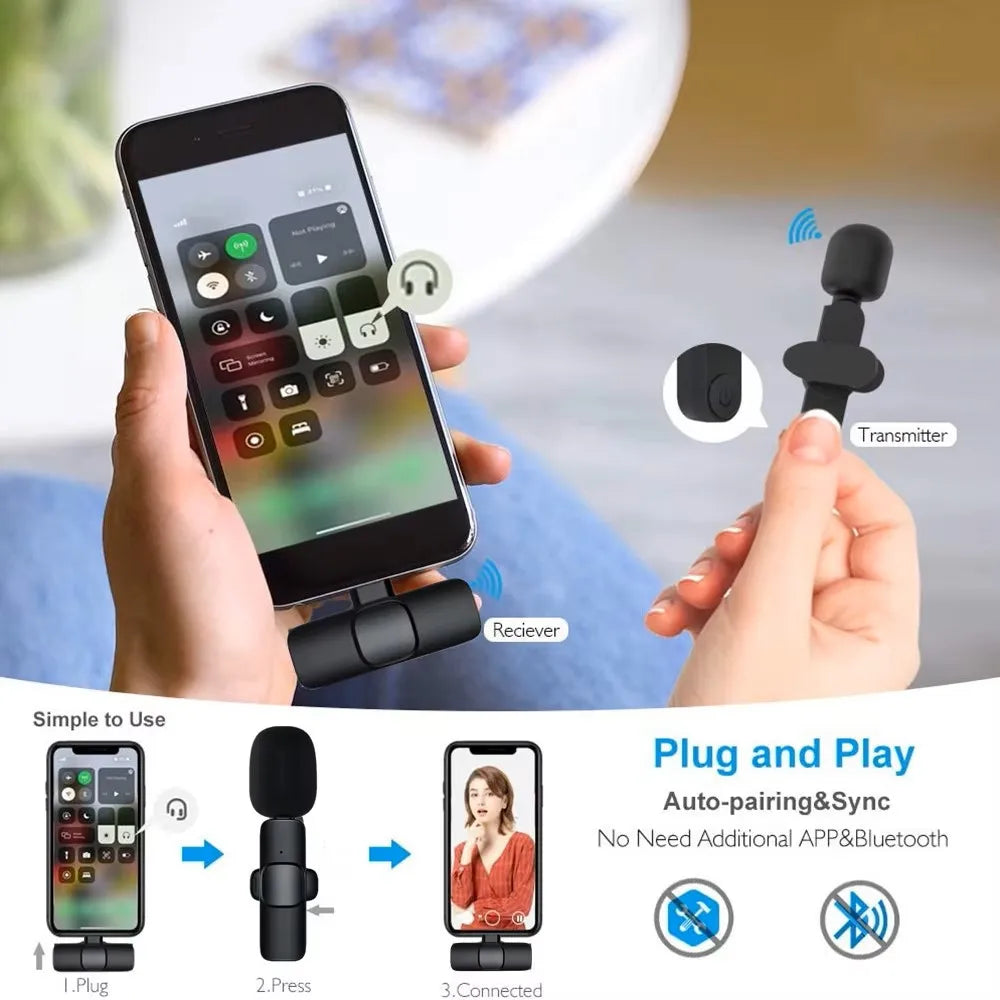 Wireless Lavalier Microphone for iPhone and Android - Smarsty