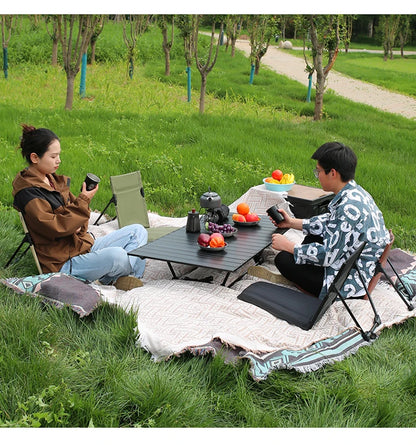TARKA Camping Single Lazy Chair Park Backrest Relaxing Chairs Lightweight Folding Chairs Outdoor Foldable Beach Picnic Chairs