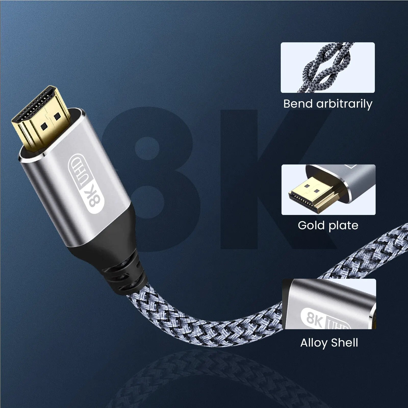 NIERBO HDMI 2.1 Cable 8K 60Hz Ultra High Speed - Smarsty