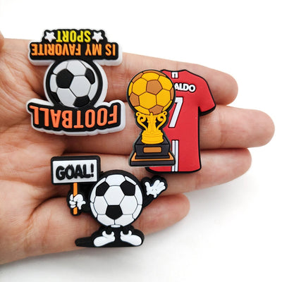 Sprot Soccer Football Shoe Charms Pin for Crocs Accessories Charms Clogs Slides DIY Shoe Decoration Buckle Party Gifts - Smarsty