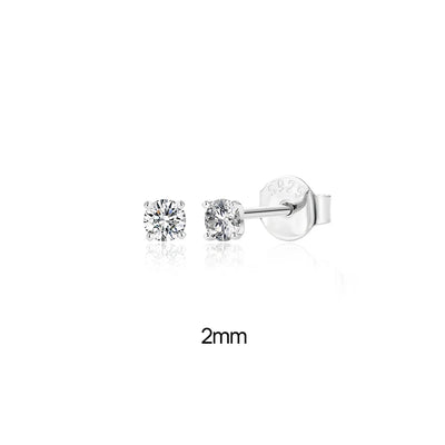 Moissanite Stud Earrings 0.5 To 1.2 Carat Sterling Silver - Smarsty