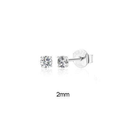 Moissanite Stud Earrings 0.5 To 1.2 Carat Sterling Silver - Smarsty