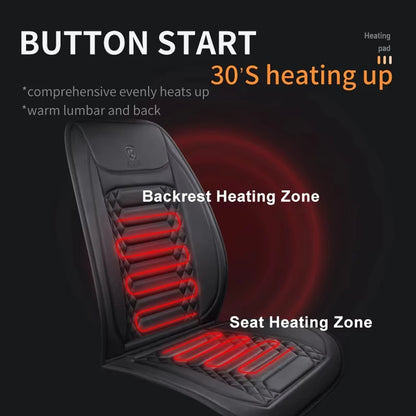 Heated Car Seat Cover 12V Warmth Pad For Winter Comfort - Smarsty
