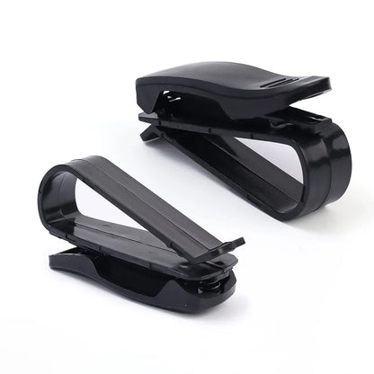 Car Visor Clip Glasses Holder Rotates 180 Degrees Card Slot - Smarsty