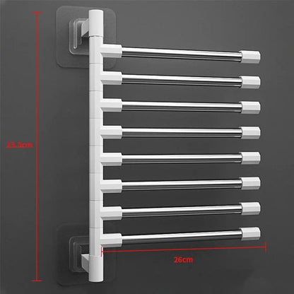 Rotatable Space Saving Aluminum Towel Rack Hanger - Smarsty