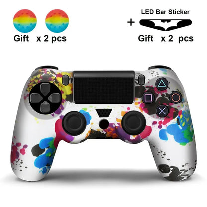 Silicone Skin Case for PS4 Controller with Grip Caps - Smarsty