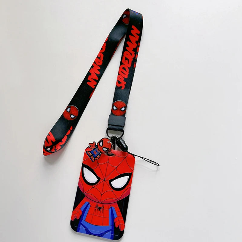 Disney Superhero ID Card Holder Neck Strap Pendant Cool Boys Door Badge Holder Lanyards Keychain Men Work Credential Case Gift - Smarsty