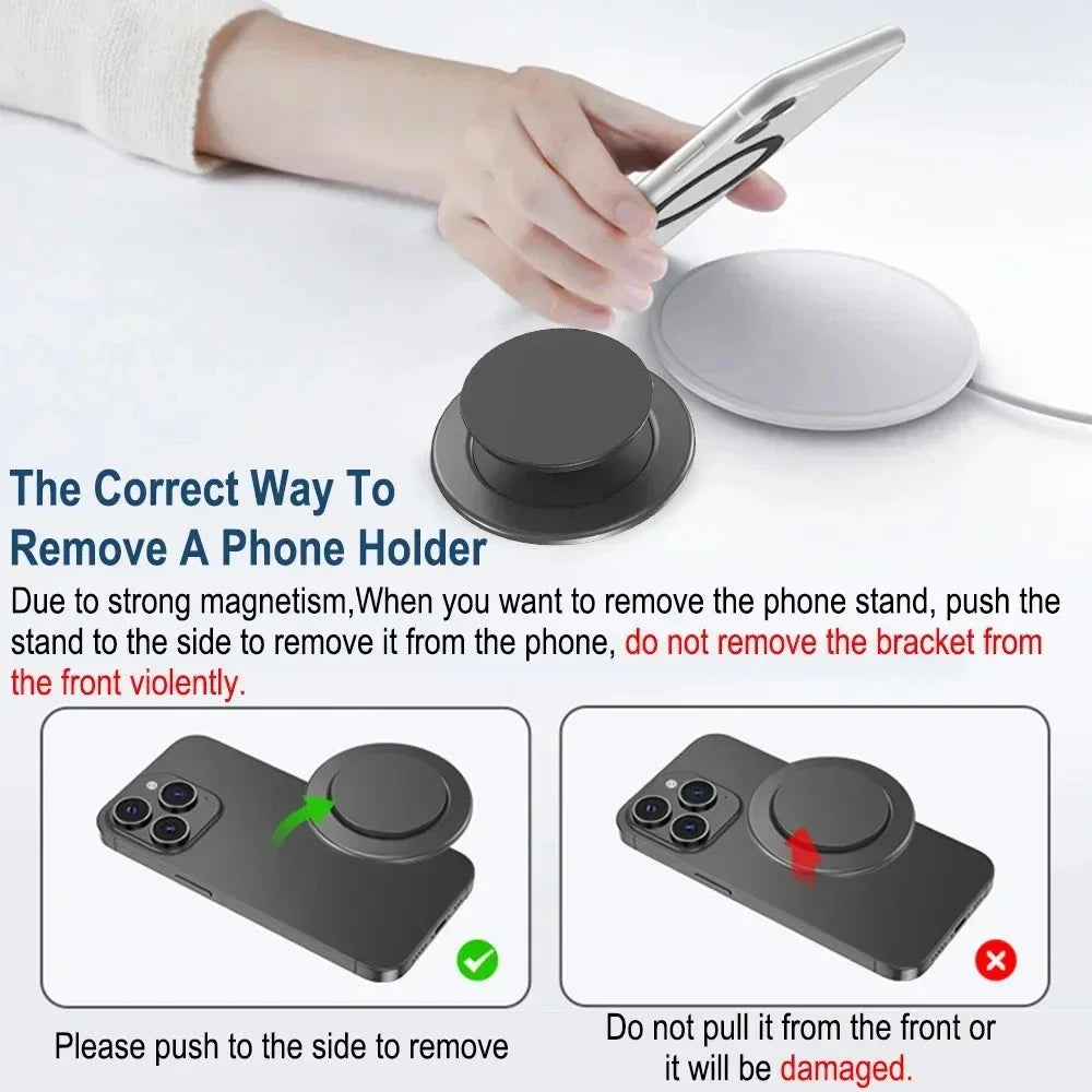 Magnetic Folding Phone Grip Holder With Pocket Stand - Smarsty