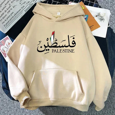 Palestine Hoodie Fashion Women Harajuku Aesthetic Graphic Palestina Hoodies Classic Unisex Vintage Hooded Pullovers Sweatshirts - Smarsty