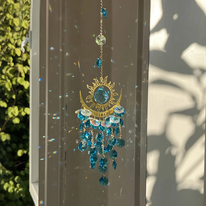Crystal Sun Catcher Garden Set with Flame Moon Design - Smarsty