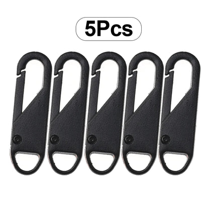5pcs Universal Replacement Zipper Slider Metal Alloy Removal Zipper Puller Luggage Bag Zip Head DIY Craft Sewing Tool Repair Kit - Smarsty