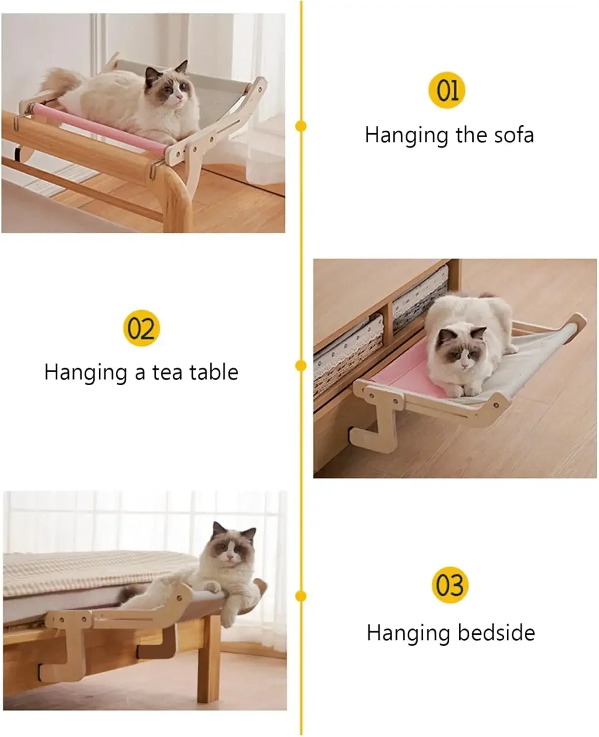 Cat Hammock with Window and Detachable Balcony - Smarsty