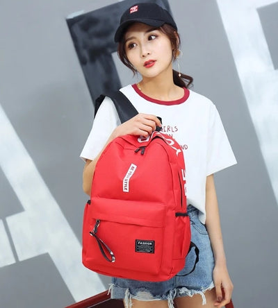 Fashion trend backpack backpack for men and women junior high school high school student bag large capacity korean version of th - Smarsty