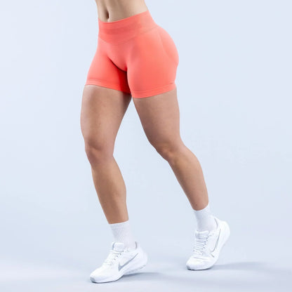 Summer High Waisted Yoga Shorts Fashionable and Sexy Running Fitness Pants Solid Color Yoga Leggings Customizable labels - Smarsty