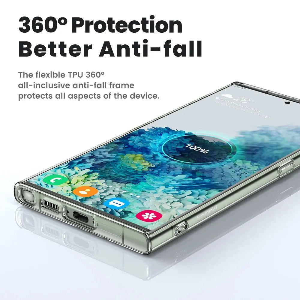 Clear TPU Phone Case For S21 S22 S23 S24 Dustproof - Smarsty