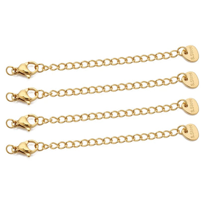 Stainless Steel Extension Chains Lobster Clasps Durable - Smarsty