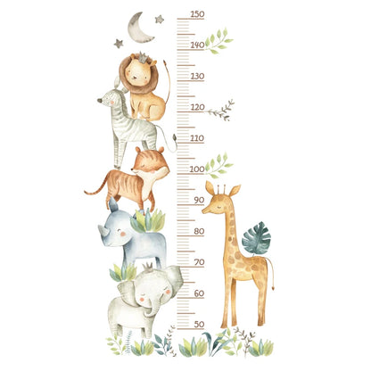 Cartoon Animal Height Ruler Wall Stickers for Kids Room - Smarsty