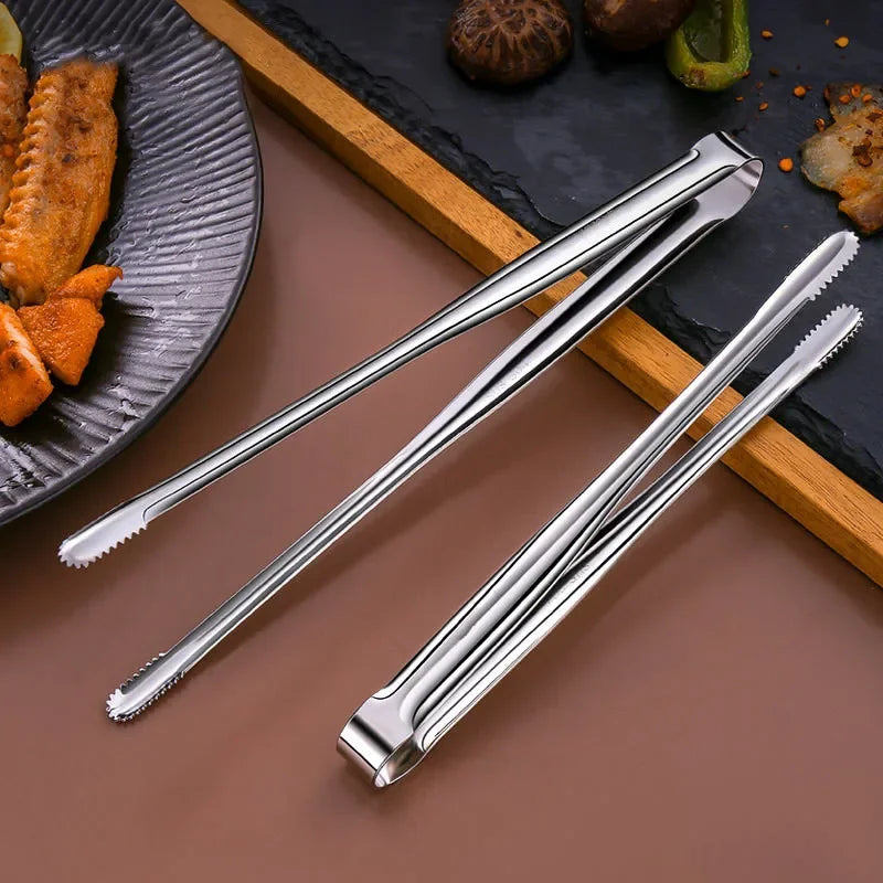 Stainless Steel BBQ Tongs With Non-Slip Grip - Smarsty