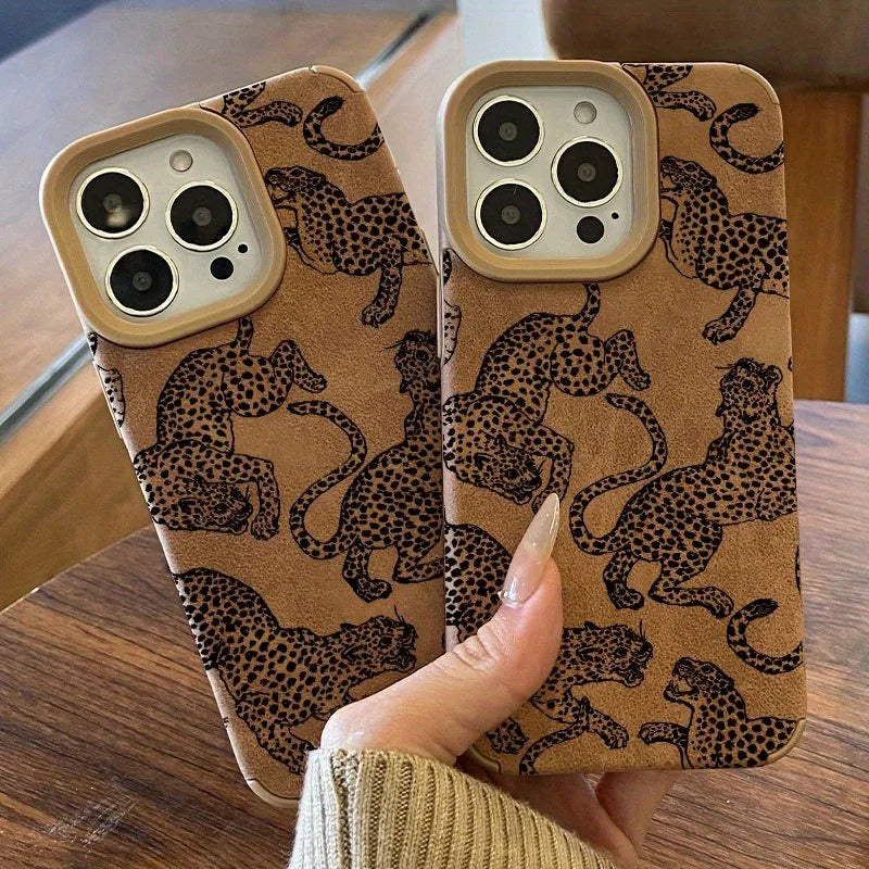 Leopard Pattern Phone Case Shockproof Bumper for iPhone - Smarsty