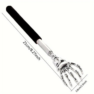 silvery Telescopic Back Scratcher,  Portable Extendable Stainless Steel  Scratchers for Men Women ，Mothers Gifts，Gifts For Men，G - Smarsty